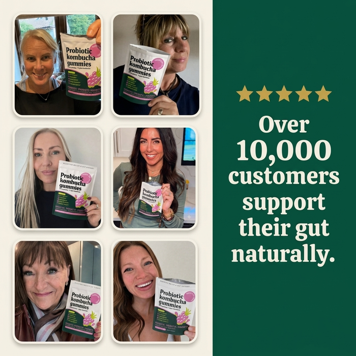 Kombucha Probiotic Gummies For Sudden Urgency